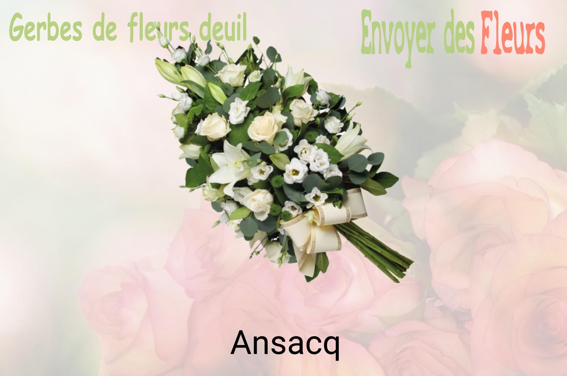 Gerbe de fleurs de deuil livrée à Ansacq